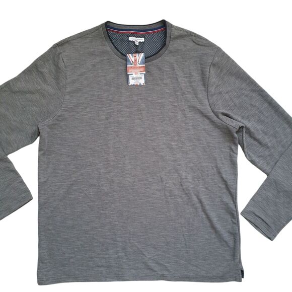 NWT English Laundry Shirt Mens XL Gray Crewneck Pullover Long Sleeve - Picture 2 of 10